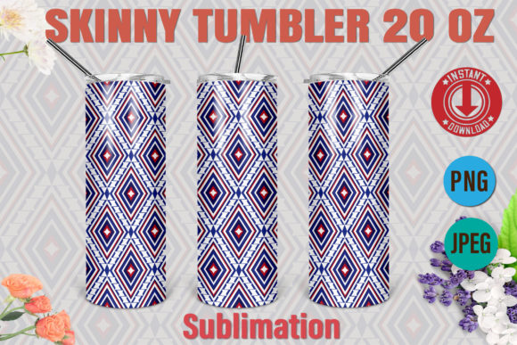 Download 20oz Skinny Tumbler Pattern Ethnic - Premium Bundle