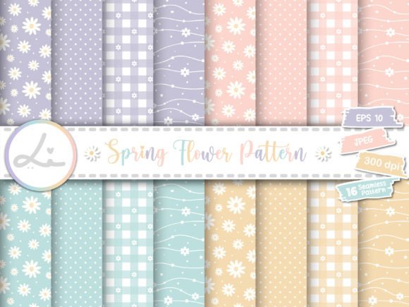 Download Cute Spring Flower Digital Papers - Spring Collection