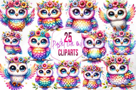 Download Pastel Watercolor Owl Sublimation - Watercolor owl Collection