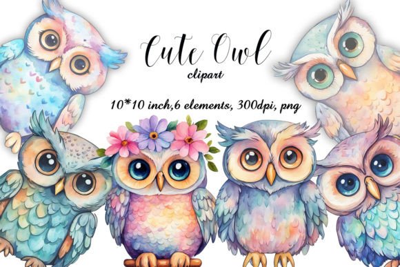 Download Watercolor Owl Clipart, Owl Clipart, PNG - Watercolor owl Collection