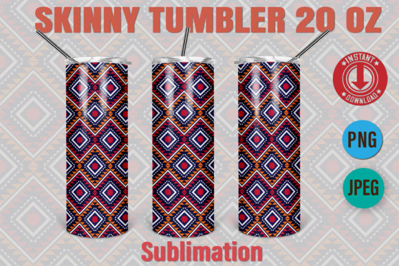 Download 20oz Skinny Tumbler Pattern Ethnic 227 - Premium Resources